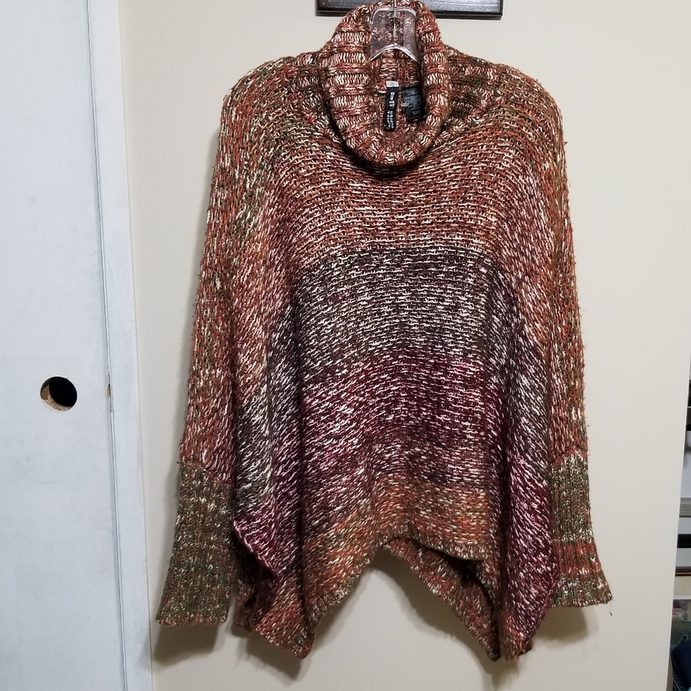 Design Lab Poncho Small (M) Sweater Cozy Multicolored
